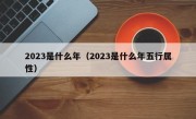 2023是什么年（2023是什么年五行属性）