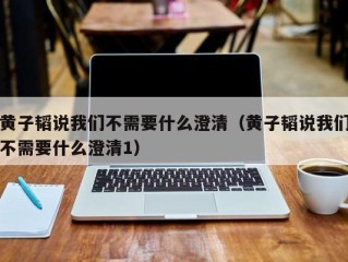 黄子韬说我们不需要什么澄清（黄子韬说我们不需要什么澄清1）