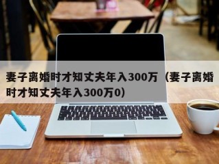 妻子离婚时才知丈夫年入300万（妻子离婚时才知丈夫年入300万0）