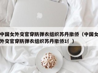 中国女外交官穿防弹衣组织苏丹撤侨（中国女外交官穿防弹衣组织苏丹撤侨1亻）