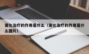 雾化治疗的作用是什么（雾化治疗的作用是什么图片）