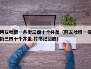 网友吐槽一条街三四十个井盖（网友吐槽一条街三四十个井盖,村书记回应）