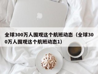 全球300万人围观这个航班动态（全球300万人围观这个航班动态1）