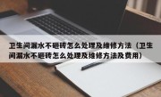 卫生间漏水不砸砖怎么处理及维修方法（卫生间漏水不砸砖怎么处理及维修方法及费用）