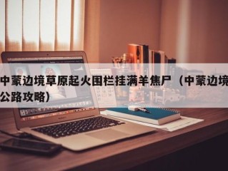 中蒙边境草原起火围栏挂满羊焦尸（中蒙边境公路攻略）