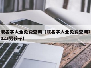 取名字大全免费查询（取名字大全免费查询2023男孩子）