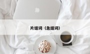 片组词（急组词）