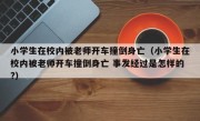 小学生在校内被老师开车撞倒身亡（小学生在校内被老师开车撞倒身亡 事发经过是怎样的?）