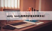 andy（andy是男的还是女的英文名）