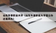 山东外事职业大学（山东外事职业大学是公办还是民办）