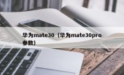 华为mate30（华为mate30pro参数）