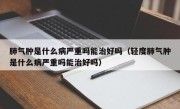 肺气肿是什么病严重吗能治好吗（轻度肺气肿是什么病严重吗能治好吗）