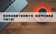 张家界在哪里个省份哪个市（张家界在哪里属于哪个省）