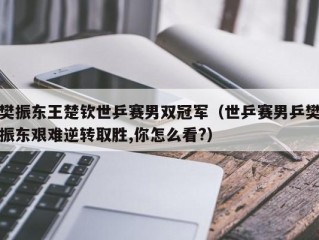 樊振东王楚钦世乒赛男双冠军（世乒赛男乒樊振东艰难逆转取胜,你怎么看?）